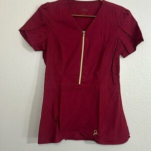 Jaanuu Tulip top dark red size S